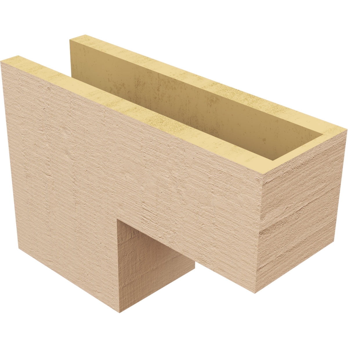 5"W x 15"D x 10"H Classic Chapel Hill Rough Cedar Woodgrain TimberThane Corbel, Primed Tan