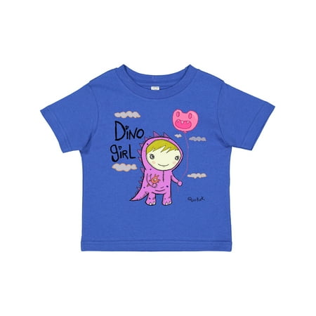 

Inktastic Dino Girl Blonde Hair Gift Toddler Toddler Girl T-Shirt
