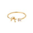 thumbnail image 2 of Kkkded Finger Ring Adjustable Electroplated Alphabet 26 - Letter Geometric Finger Ring - for Women, 2 of 7