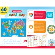 MasterPieces 60 Piece Jigsaw Puzzle - World Map - 16.5x12.75