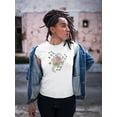 thumbnail image 2 of Cool Vintage Watercolor Flowers T-Shirt Women -Image by Shutterstock, Female Medium, 2 of 4