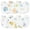 Blue 6P, variant on Laffact Cotton Muslin Baby Bib, Adjustable, White, 6 Count