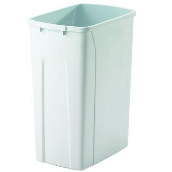 KV Trash Pull-Out Replacement Bins Plastic Waste Bin 35 QT. White
