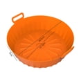 thumbnail image 2 of Cesta de silicona para freidora de aire, bandeja para hornear horno con aislamiento térmico para cocina (naranja) Ehuebsd Libre de BPA, 2 of 7