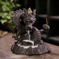 thumbnail image 5 of Ceramic Chinese Dragon Backflow Incense Burner Creative LED Light Backflow Sandalwood Incense Burner Home Decoration Ornaments, 5 of 7