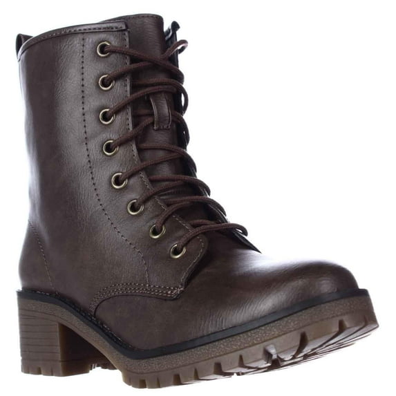 Womens madden girl Eloisee Lace-up Combat Boots, Brown