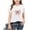 White, variant on Fnooota Girls T Shirts, Graphic Crew Neck Casual Summer Short Sleeve Tops White Size 14