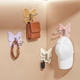 thumbnail image 4 of Swivel Hook, Butterfly Design Triple Hanging Arm Wall Mounted Holder Heavy Duty Multi Purpose Organizer for Coats Bags Towels Keys 6.6 to 11 Lbs Capacity Tool White, 4 of 5