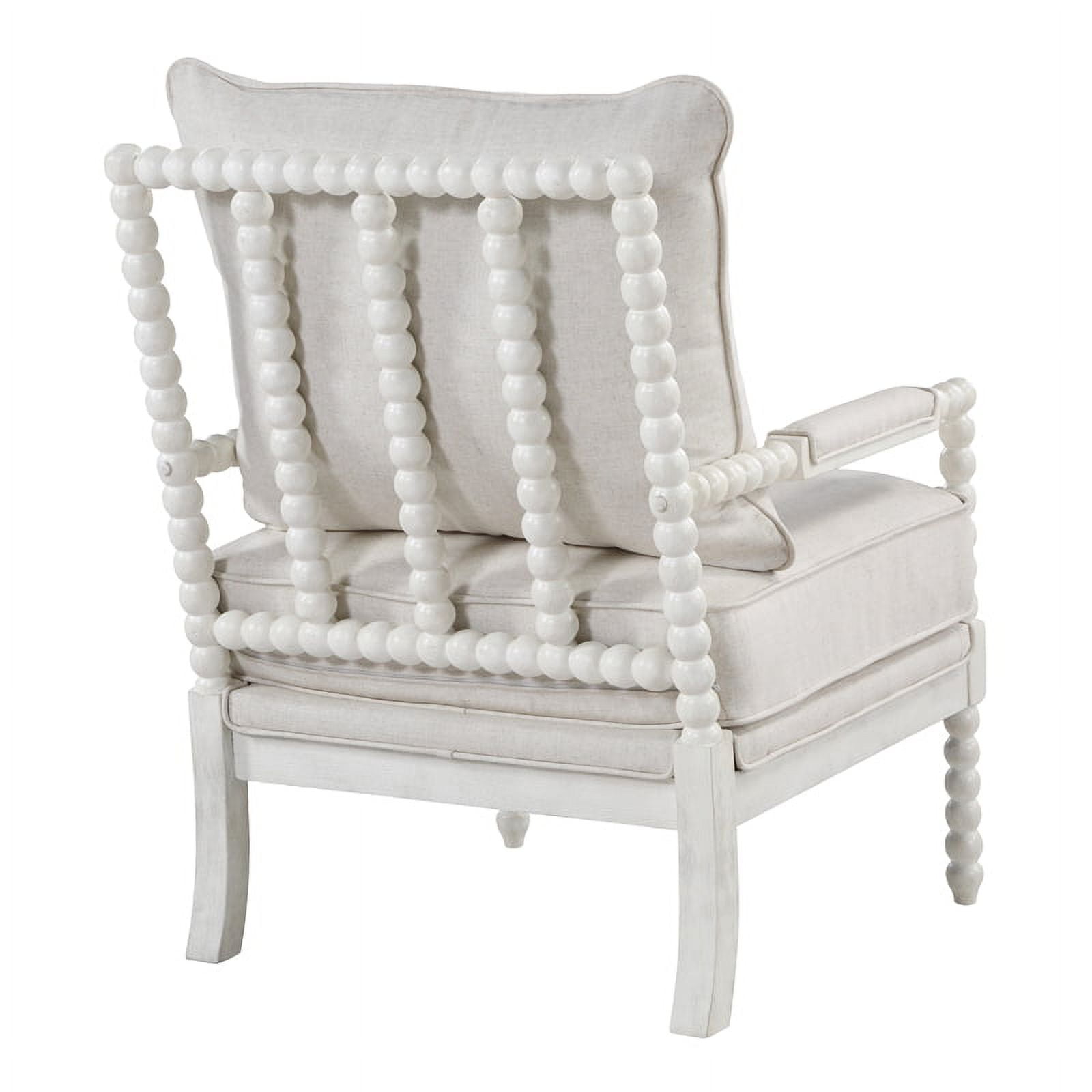 Home Square 2 Piece Fabric Spindle Chair Set with White Frame in