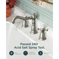 thumbnail image 3 of Brushed Nickel 3 Hole Bathroom Sink Faucets 2 Cross Handles, 8 Inch Widespread Antique Brass Viantage Bathroom Faucet for RV Vanity Farmhouse with Metal Pop Up Drain and Supply Lines, 3 of 18
