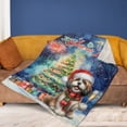 thumbnail image 4 of Merry Christmas and Happy New Year Santa Shih Tzu Holiday Xmas Winter 2025 Cozy Fleece Blanket Lion Dog Lover Gifts Warm Soft Throw Blanket - 00024, 4 of 5
