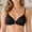 Black, variant on Front Closure Bra for Women Deep V Seamless Triangle Cup Push Up T Shirt Bras,Black