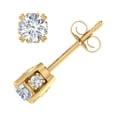 thumbnail image 2 of 1/2 Carat Diamond Stud Earrings in 10K Yellow Gold (I1-I2 Clarity), 2 of 4
