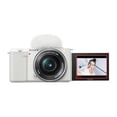 thumbnail image 2 of Sony Alpha ZV-E10 APS-C Vlog Camera with Lens (White) Content Creator's Bundle, 2 of 24