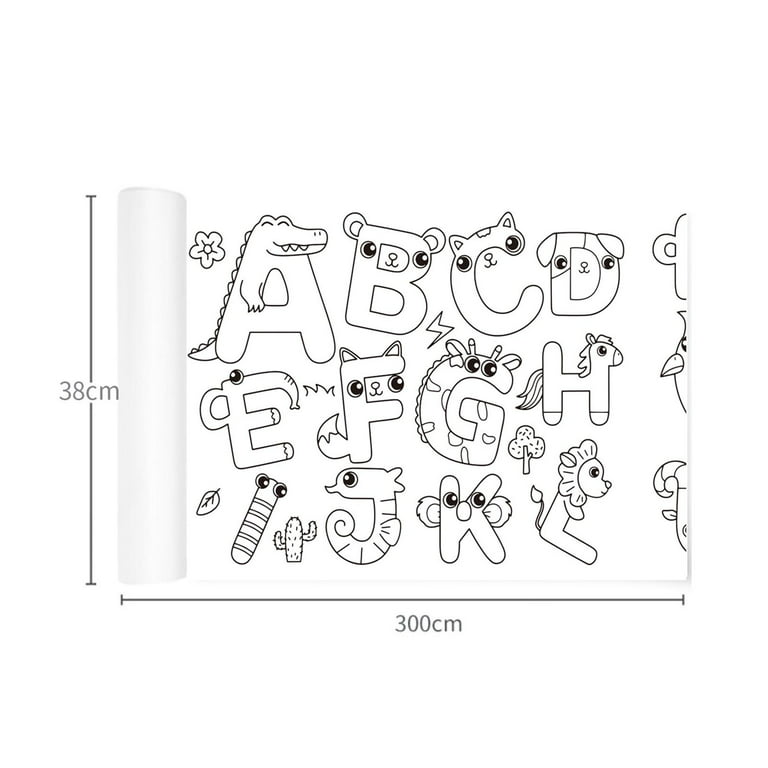 Garhelper Drawing Paper Roll For Kids,30*300cm DIY Art Coloring Poster Gift  For Class Home Birthday Party 