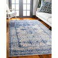 thumbnail image 3 of Unique Loom Barrington Asheville Rug Navy Blue/Beige 9' x 12' 2" Rectangle Border Coastal Perfect For Living Room Bed Room Dining Room Office, 3 of 9
