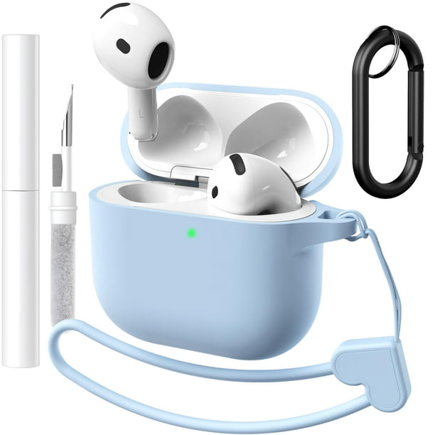 Funda protectora de silicona Brujula para AirPods 4 2024 Azul