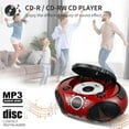 thumbnail image 3 of Portable CD Player Boombox with  AM FM Radio, USB MP3 Support, Dual Power Stereo Sound System for Home Outdoor Travel, 3 of 7