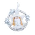 thumbnail image 1 of Muñecas Círculo Corona De Mimbre Con Alas Árbol De Navidad Colgante Creativo Adorno Colgante Para Puerta Delantera Decoración Del Hogar Speravity HA044564-02, 1 of 6
