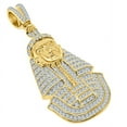 thumbnail image 2 of 23 + Grams Real Silver Simulated Diamond Egyptian King Tut Pharaoh Charm Pendent, 2 of 6