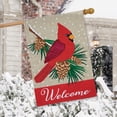 thumbnail image 3 of Briarwood Lane Cardinal Winter Burlap House Flag, 3 of 4