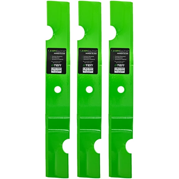 LawnRAZOR Blade for John Deere 652 52-inch Deck TCU34280 Notched Medium Lift 3 Pack 810-CBL2669D