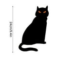 thumbnail image 3 of Honeeladyy 1 Pcs Black Cat Yard Sign with Stake Ground Stake Scary Silhouette Halloween Decoration for Garden Yard Lawn Decor, 3 of 5