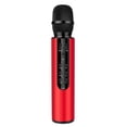 thumbnail image 1 of Cateissary Micrófono de Sonido estéreo Inalámbrico Bluetooth 4.2 KTV Condensador Micrófono de audio de mano Cables de audio/vídeo rojo, 1 of 6