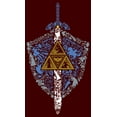thumbnail image 2 of Men's Nintendo Legend of Zelda Hidden Pattern  Graphic Tee Cardinal 2X Large, 2 of 5
