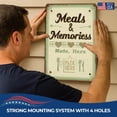 thumbnail image 4 of Meals Memories Made He Metal Poster by DC | Vintage Tin Sign Wall Art for Indoor Use | 16x20" Rust-Free Aluminum Decor for Kitchen | UV Protected & Weatherproof Print | Made in USA, 4 of 6