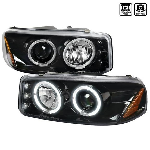 Projector Head-Light for 2000-2006 GMC Denali - Glossy Black