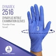 thumbnail image 2 of Dynarex DynaPlus Disposable Nitrile Exam Gloves, Powder-Free, Latex-Free, Strength & Value, Used by Professionals, Blue, Small, 1 Case - 10 Boxes of 200 Gloves, 2 of 7