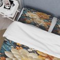 thumbnail image 4 of Designart "Orange Teal botanic Whirlwind II" Abstract Bedding Covert Set - Abstract Botanicals Orange Modern Bed Set With 2 Shams, 4 of 6