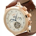 thumbnail image 3 of Retro Brown Leather Self-winding Mens Watch Date Display Tourbillon Cage Design, 3 of 9