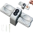 thumbnail image 2 of Máquina automática para hacer bolas de masa hervida de doble cabezal con 2 modos de grado alimenticio eléctrica para hacer raviolis empanadillas wontons y más en casa, 2 of 5