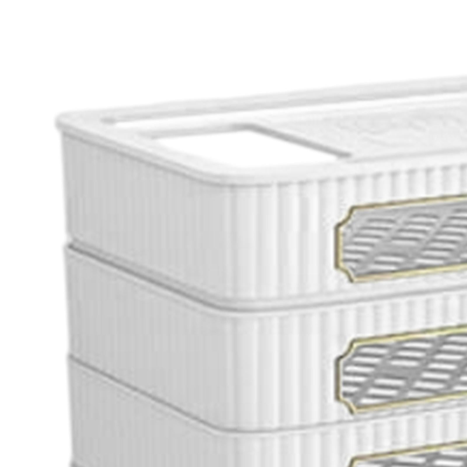 Fiocias Router Storage Box Cable Management Box Space Saving Wire Cable Storage Case for White 4 Tier