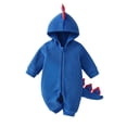thumbnail image 3 of Baby Boys Long Sleeve Hooded Zip up Jumpsuit Dinosaur Costume Warm Infant Baby Clothes Halloween Party Clothes Halloween Costumes Kids Boys Size 0-9 Months, 3 of 8
