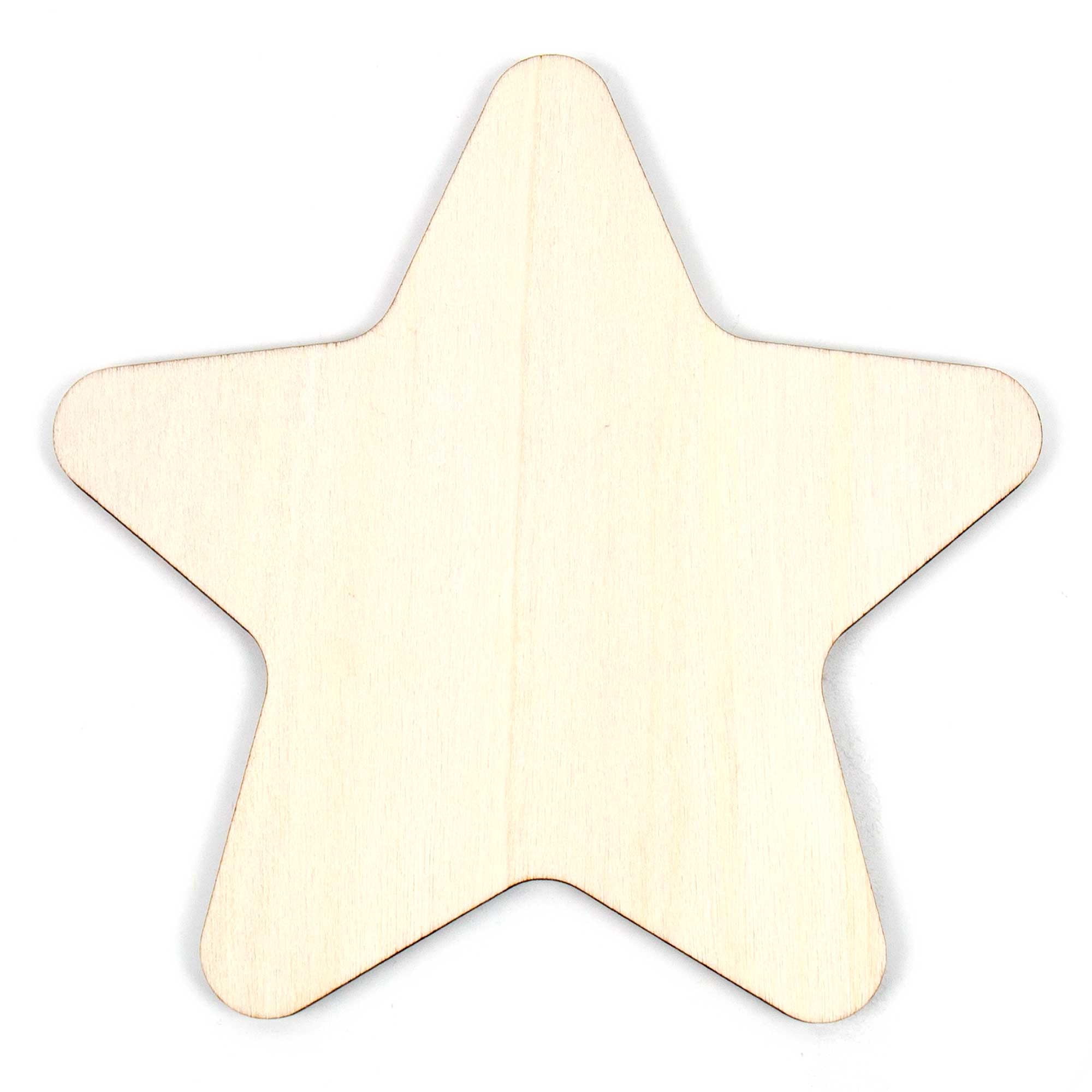 (4 pack) Hello Hobby Wooden Stars, 6-Pack, 0.07 lbs