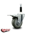 thumbnail image 2 of 3.5 Inch Gray Poly Swivel 7/8 Inch Expanding Stem Caster Total Lock Brake SCC, 2 of 2