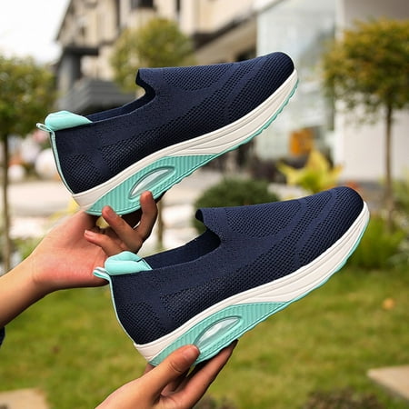 

Summer Savings Clearance UMfun Women Wide Shoes Casual Slip On Sneakers Mesh Swing Shoes Cross-border Large Size Shoes Women s Shoes Cushioned ShoesBlue