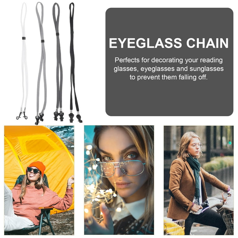 8Pcs Adjustable Glasses Holders Glasses Chains Adjustable Sunglasses  Retainers Eyeglass Straps 