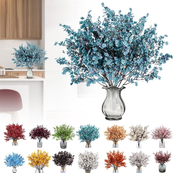 1PC Small Plum Blossom and Cherry Blossom Home Living Room Decorative Flower Arrangement 1PC Artificial Flowers Gypsophila Cherry & for Home Decor Wedding Centerpieces Table Arrangements Living Room