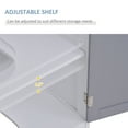 thumbnail image 3 of Bathroom Storage Cabinet: U-Shape Under Sink Cabinet with Adjustable Shelf and White + Gray Finish, 3 of 9