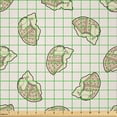 thumbnail image 2 of Ambesonne Waffle Fabric by the Yard Microfiber, Delicious Breakfast Food, 3 Yards, Tan and Cream, 2 of 2