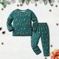 thumbnail image 2 of Outfits for Boys 4T Toddler Boys Long Sleeve Christmas Cartoon Prints Tops and Pants Child Kids 2PCS Set Outfits Fall Winter Clothese Z0B-Green, 3-4 Years, 2 of 4