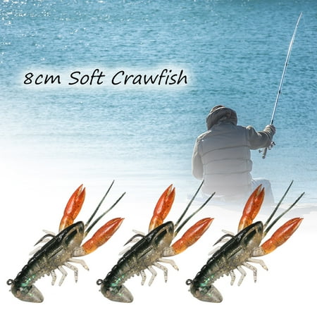 Soft Baits / Soft Crawfish Lobster Claw Bait Crawfish Lobster Claw Bait Lure Bait Lure Bait Swimbait Claw Bait Lure Soft Crawfish Lobster Huiop Qisuo Soft Crawfis Soft Crawfis / 3