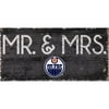 Edmonton Oilers 6" x 12" Mr. & Mrs. Sign