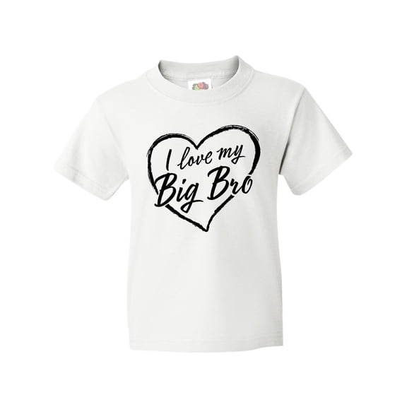 Inktastic I Love My Big Bro in Black Chalk Heart Youth T-Shirt
