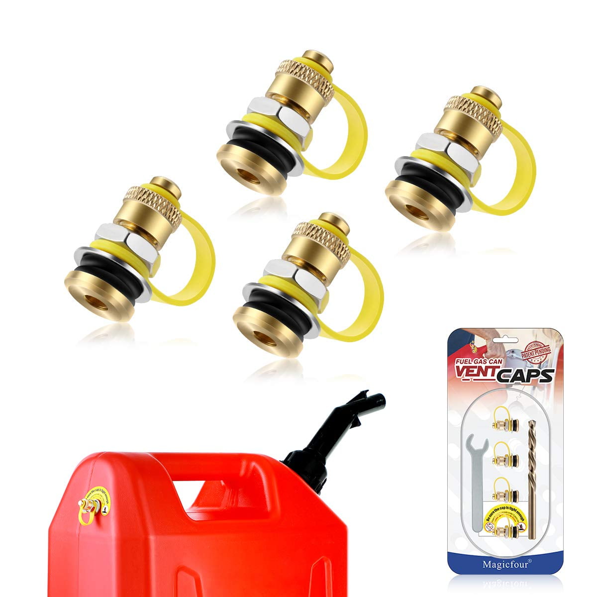 Fuel Gas Can Vent Caps, 4 Pack Fuel Gas Can Vent Kits Fuel Gas Tank Vent Caps for Gas Can Fuel