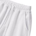 thumbnail image 6 of Women's Pants Elastic Waist Loose Banana Shaped Cropped Summer Pants for Women White L, 6 of 7